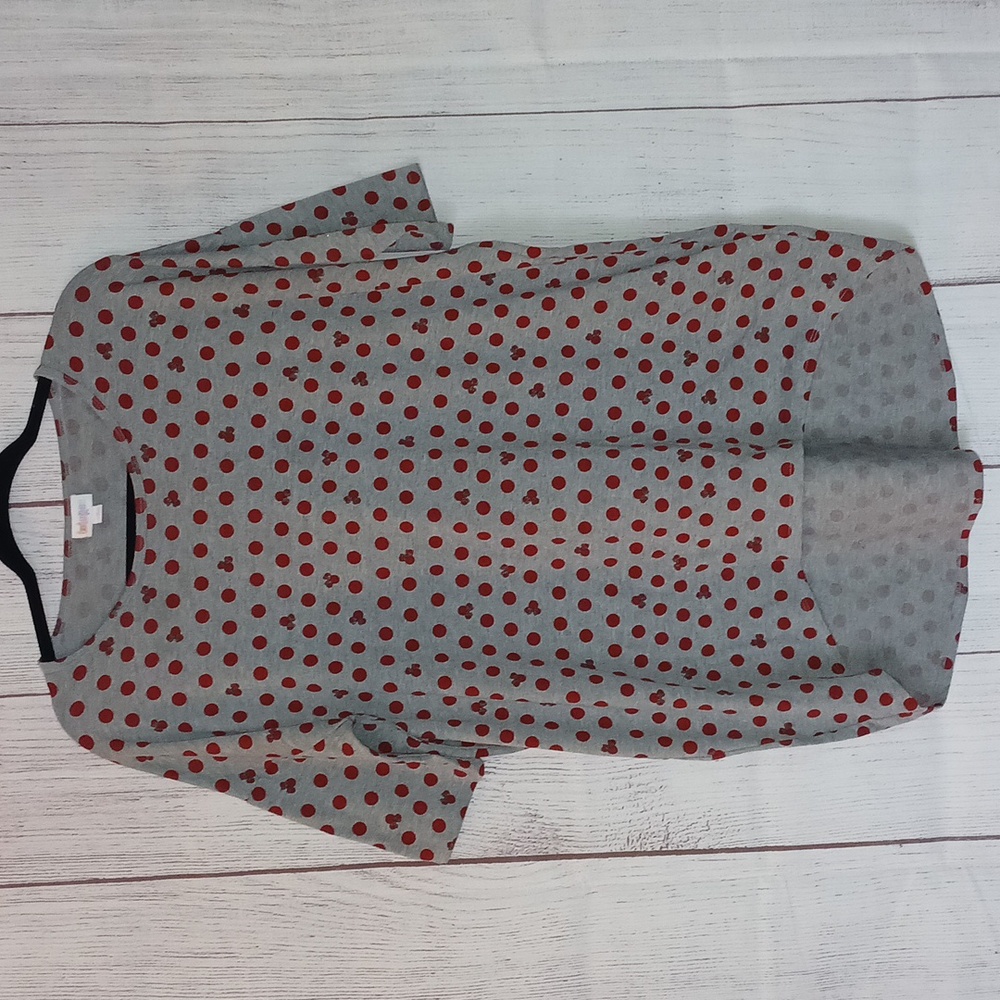 Lularoe Minnie Mouse Disney polka dot Irma tunic top size small
